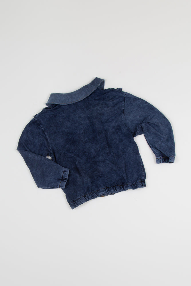 Jaqueta Infantil Denim Babado