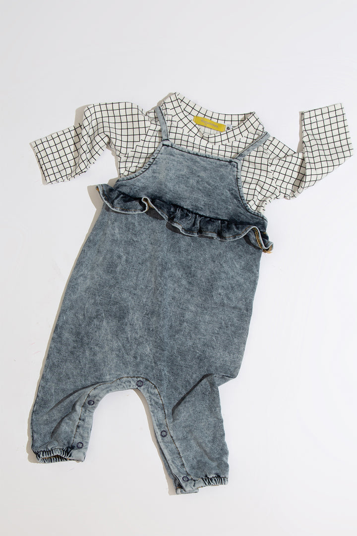 Jardineira Baby Denim