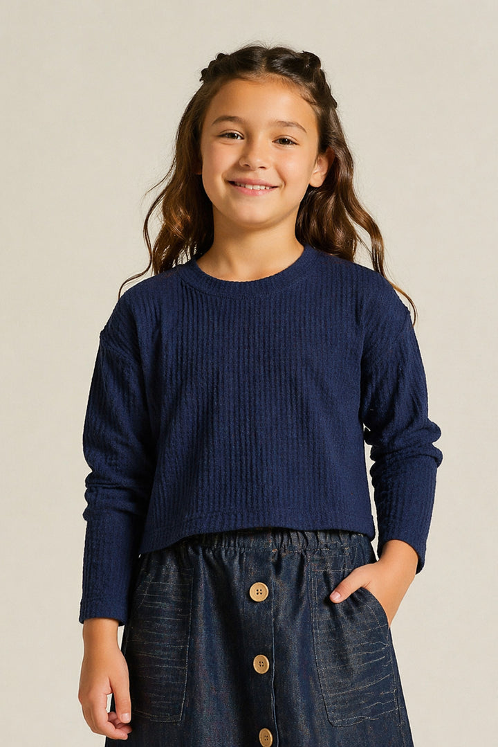 Blusa Trama Azul