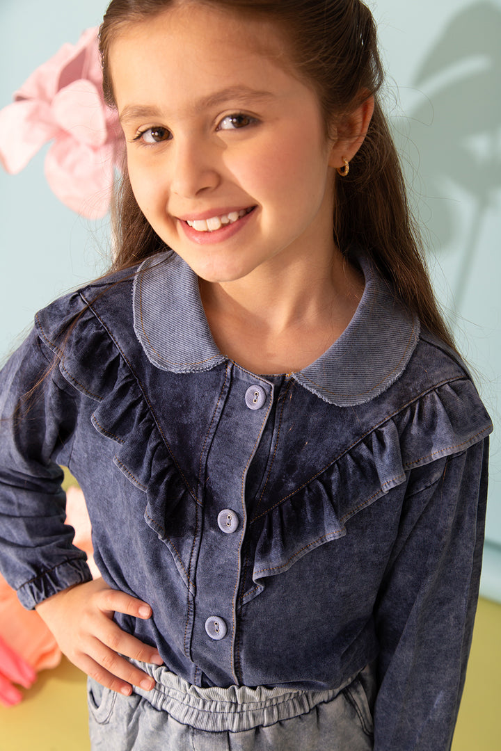 Conjunto Denim Feminino