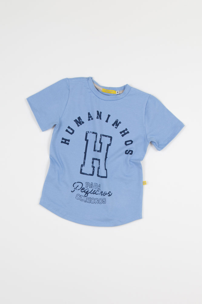 Camiseta Infantil College azul