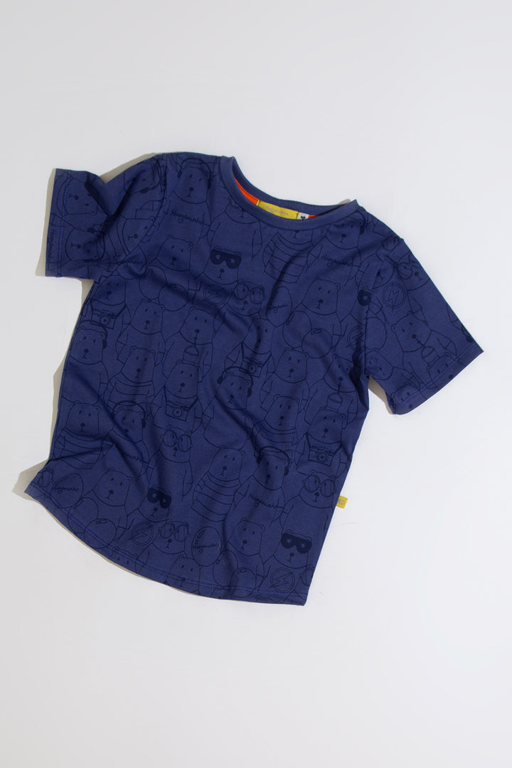 Camiseta Infantil Urso Azul