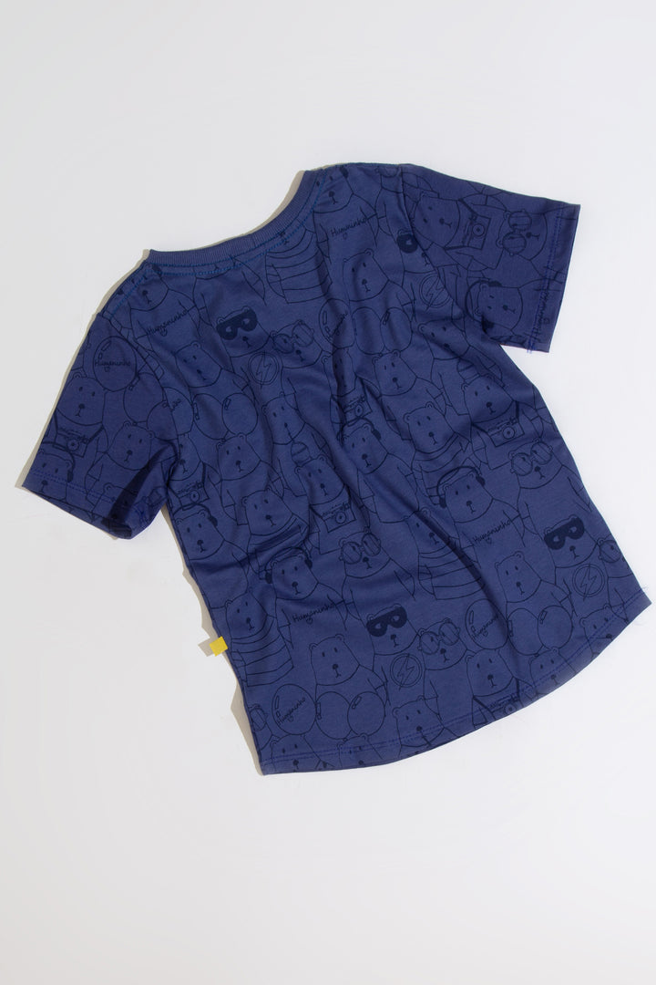 Camiseta Infantil Urso Azul
