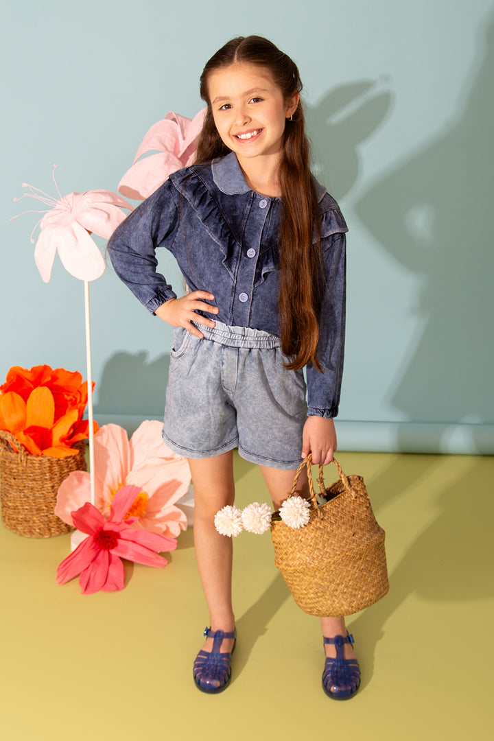 Conjunto Denim Feminino