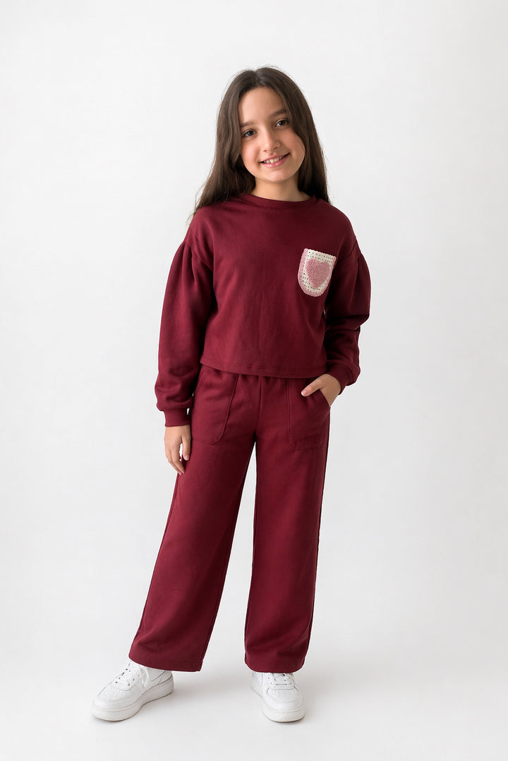 Conjunto Moletom Bordô