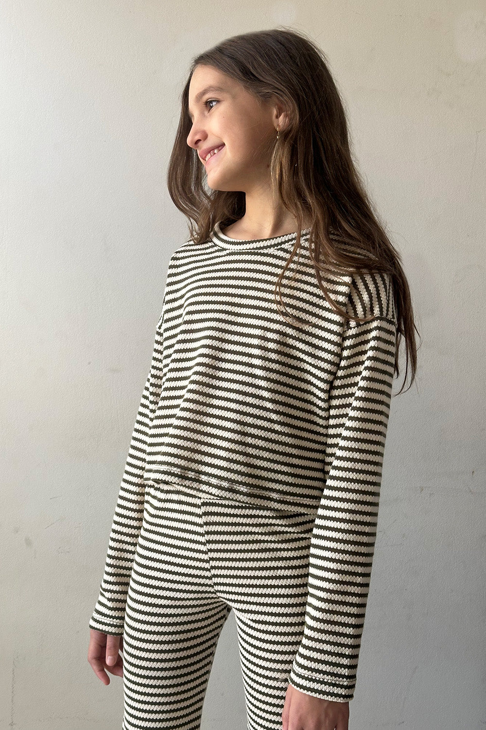 Conjunto Infantil Tricô Oliva