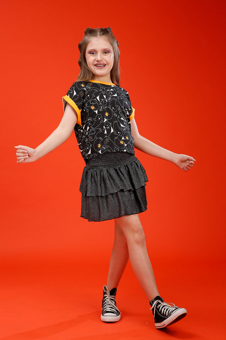 Saia Babados Glitter