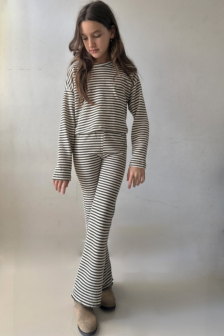Conjunto Infantil Tricô Oliva
